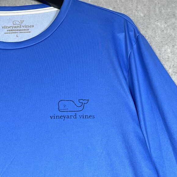 Vineyard Vines Shirt Mens Size Large Blue Performance Solid Shirt Long Sleeve - Picture 3 of 12